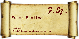 Fuksz Szelina névjegykártya